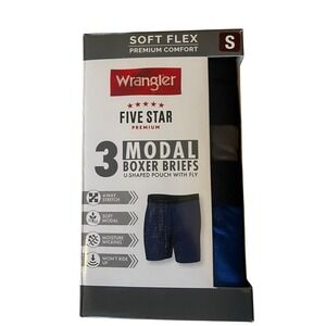 Wrangler Five Star‎ Modal Boxer Briefs 3-Pack Soft Flex Premium Comfort Small